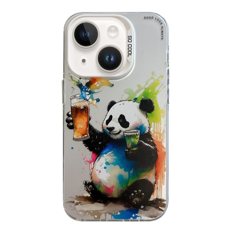 Animal Pattern Oil Painting Series PC + TPU Phone Case, For iPhone 15 Plus, For iPhone 15��������...