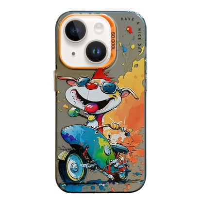 Animal Pattern Oil Painting Series PC + TPU Phone Case, For iPhone 15 Plus, For iPhone 15��������...
