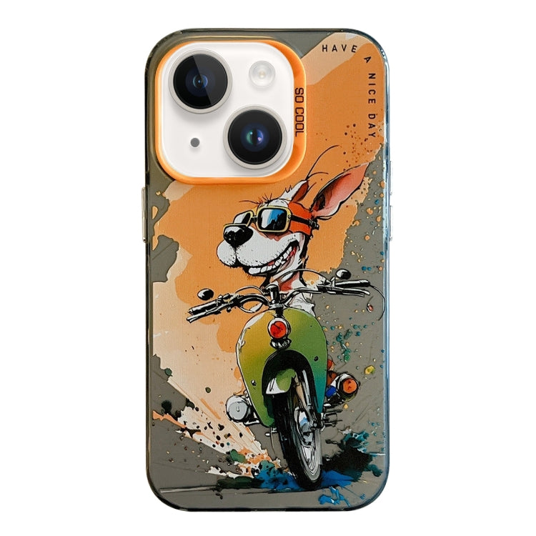 Animal Pattern Oil Painting Series PC + TPU Phone Case, For iPhone 15 Plus, For iPhone 15��������...