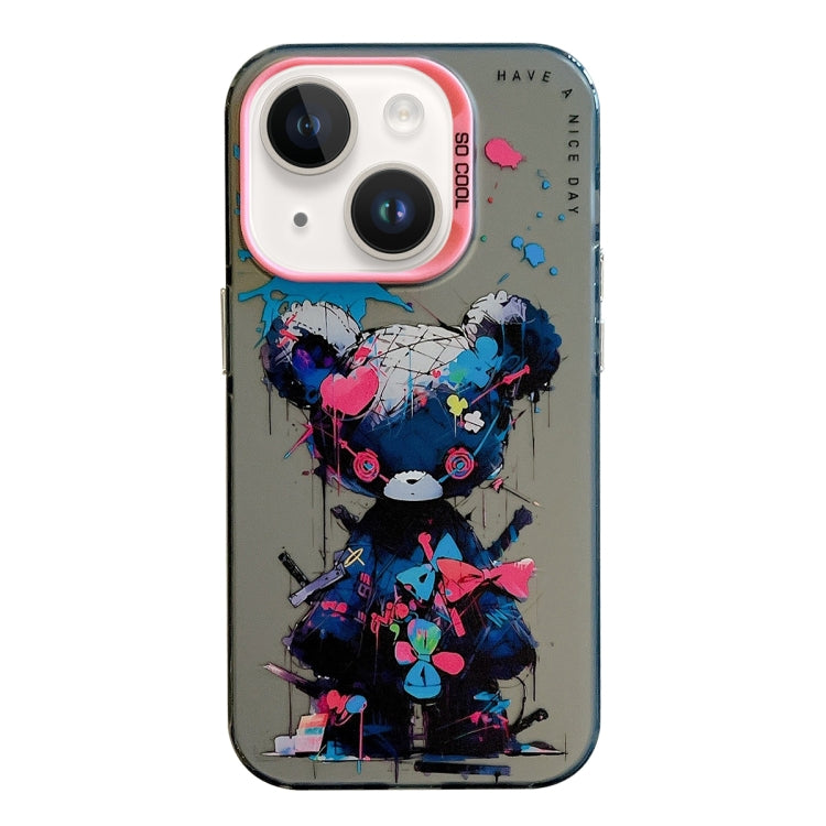 Animal Pattern Oil Painting Series PC + TPU Phone Case, For iPhone 15 Plus, For iPhone 15��������...