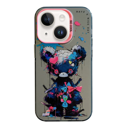 Animal Pattern Oil Painting Series PC + TPU Phone Case, For iPhone 15 Plus, For iPhone 15��������...