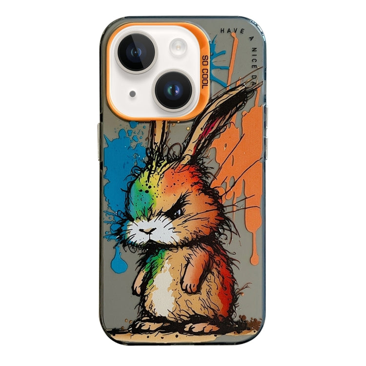 Animal Pattern Oil Painting Series PC + TPU Phone Case, For iPhone 15 Plus, For iPhone 15��������...