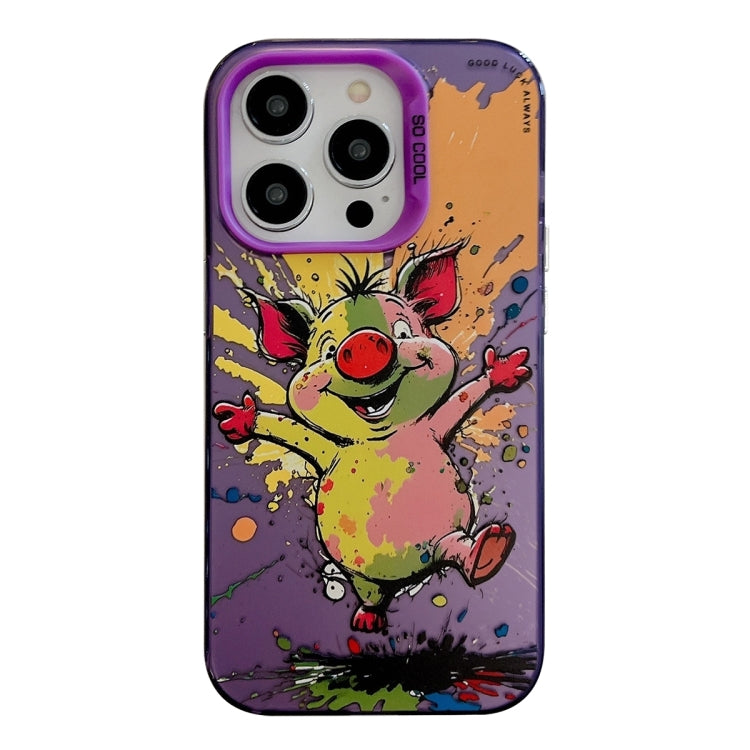 Animal Pattern Oil Painting Series PC + TPU Phone Case, For iPhone 16 Pro Max, For iPhone 16 Pro�...