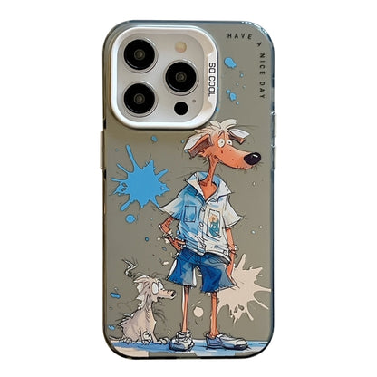 Animal Pattern Oil Painting Series PC + TPU Phone Case, For iPhone 16 Pro Max, For iPhone 16 Pro�...