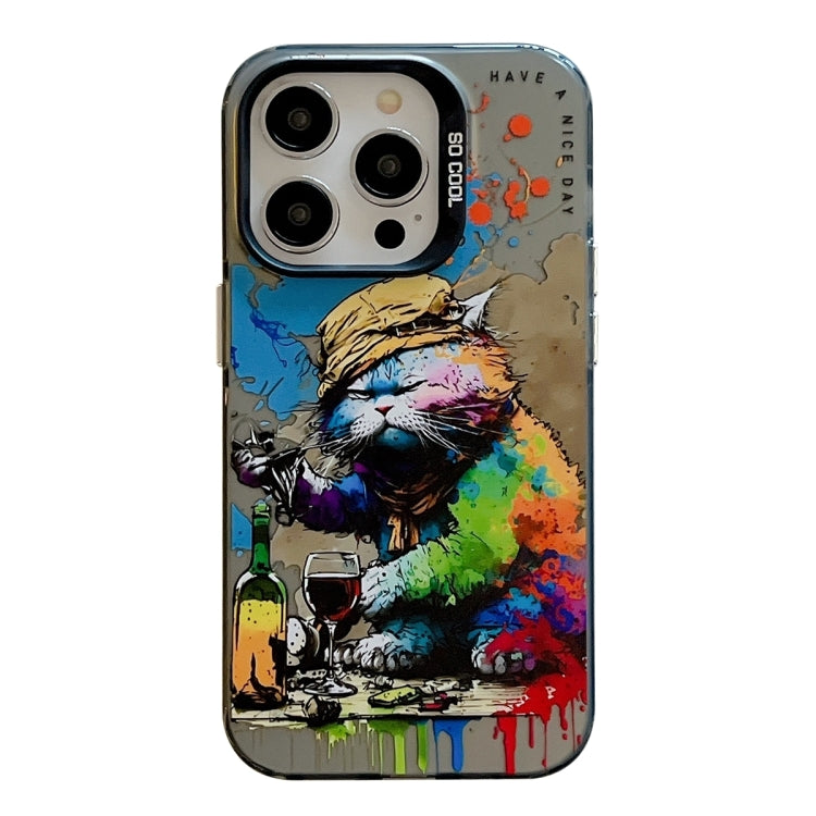 Animal Pattern Oil Painting Series PC + TPU Phone Case, For iPhone 16 Pro Max, For iPhone 16 Pro�...