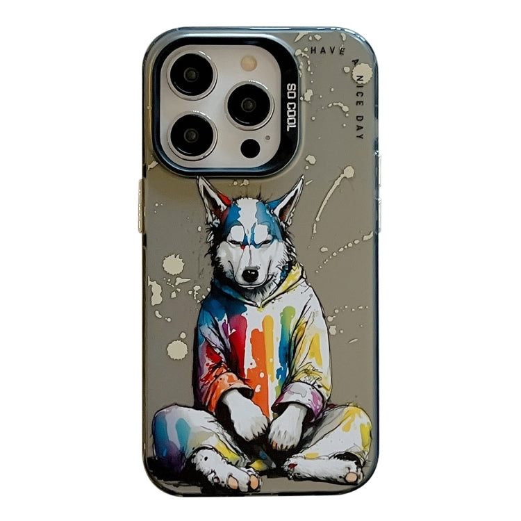 Animal Pattern Oil Painting Series PC + TPU Phone Case, For iPhone 16 Pro Max, For iPhone 16 Pro�...
