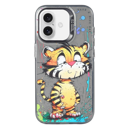 Animal Pattern Oil Painting Series PC + TPU Phone Case, For iPhone 16 Pro Max, For iPhone 16 Pro�...