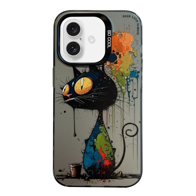 Animal Pattern Oil Painting Series PC + TPU Phone Case, For iPhone 16 Pro Max, For iPhone 16 Pro�...