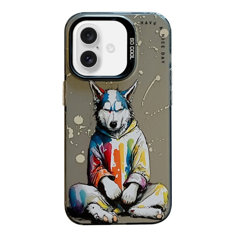 Animal Pattern Oil Painting Series PC + TPU Phone Case, For iPhone 16 Pro Max, For iPhone 16 Pro�...
