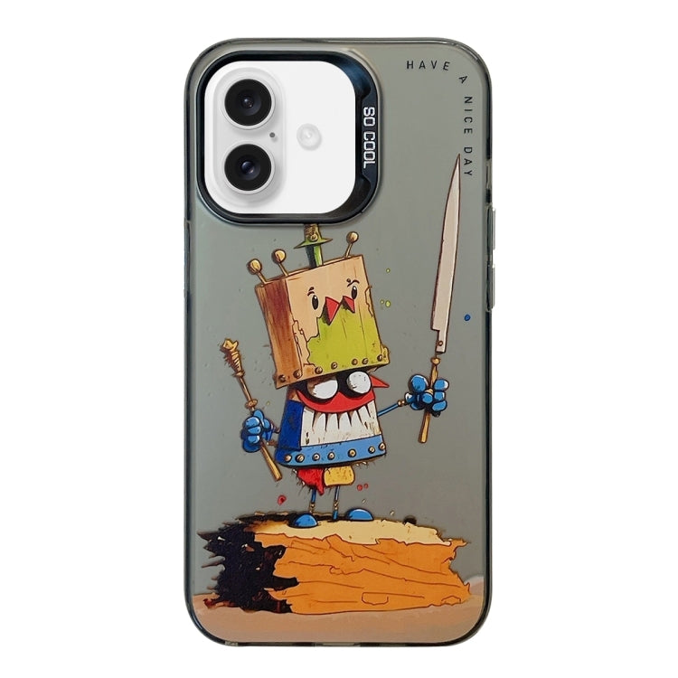Animal Pattern Oil Painting Series PC + TPU Phone Case, For iPhone 16 Pro Max, For iPhone 16 Pro�...