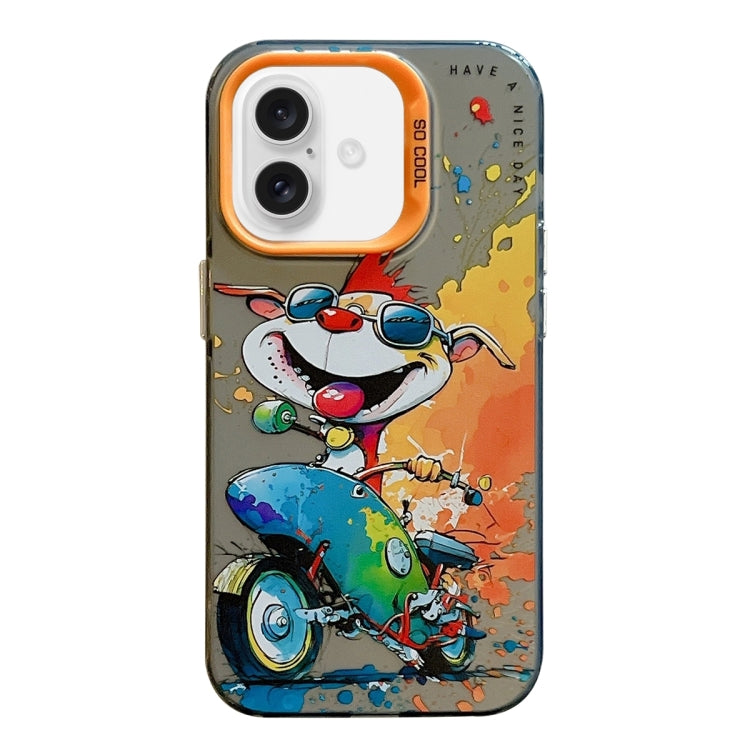 Animal Pattern Oil Painting Series PC + TPU Phone Case, For iPhone 16 Pro Max, For iPhone 16 Pro�...