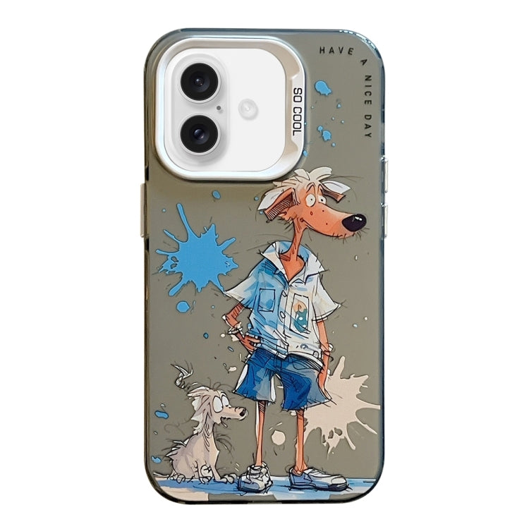 Animal Pattern Oil Painting Series PC + TPU Phone Case, For iPhone 16 Pro Max, For iPhone 16 Pro�...