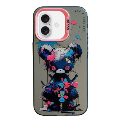 Animal Pattern Oil Painting Series PC + TPU Phone Case, For iPhone 16 Pro Max, For iPhone 16 Pro�...