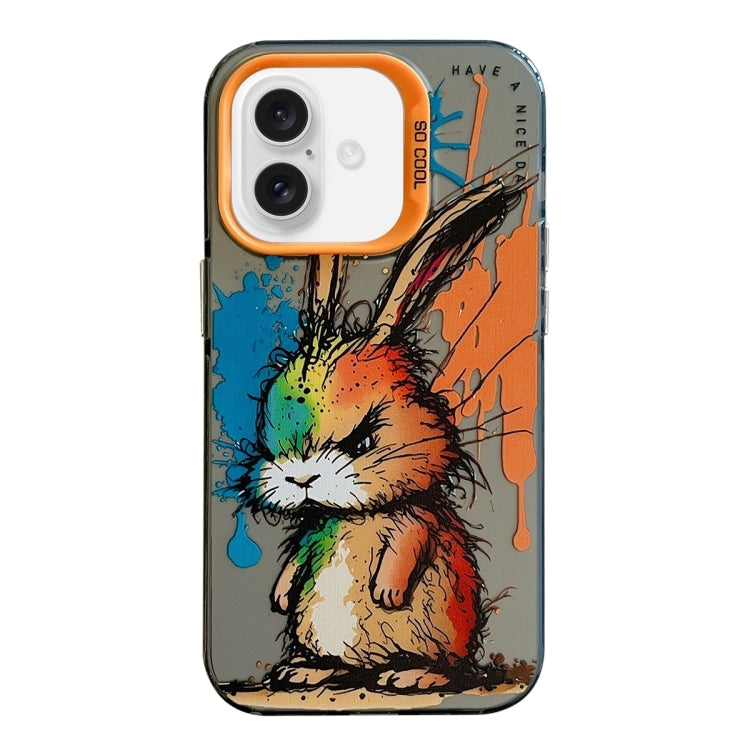Animal Pattern Oil Painting Series PC + TPU Phone Case, For iPhone 16 Pro Max, For iPhone 16 Pro�...
