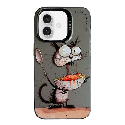 Animal Pattern Oil Painting Series PC + TPU Phone Case, For iPhone 16, For iPhone 15 Pro Max�����...