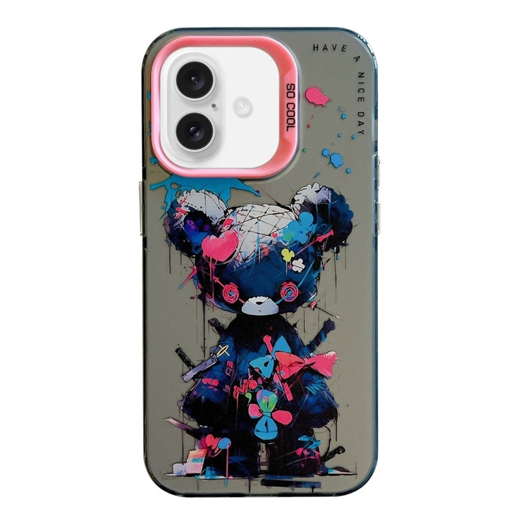 Animal Pattern Oil Painting Series PC + TPU Phone Case, For iPhone 16, For iPhone 15 Pro Max�����...