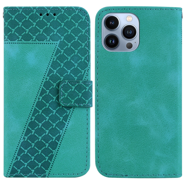 Seven-shaped Embossed Leather Phone Case