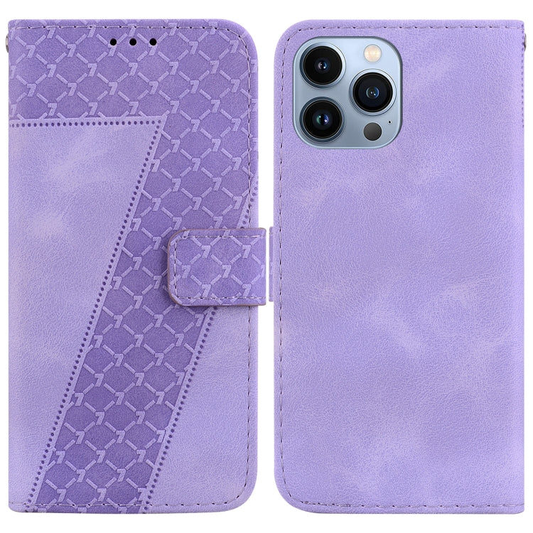 Seven-shaped Embossed Leather Phone Case