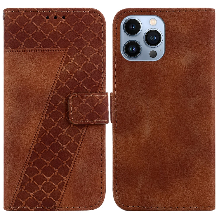 Seven-shaped Embossed Leather Phone Case