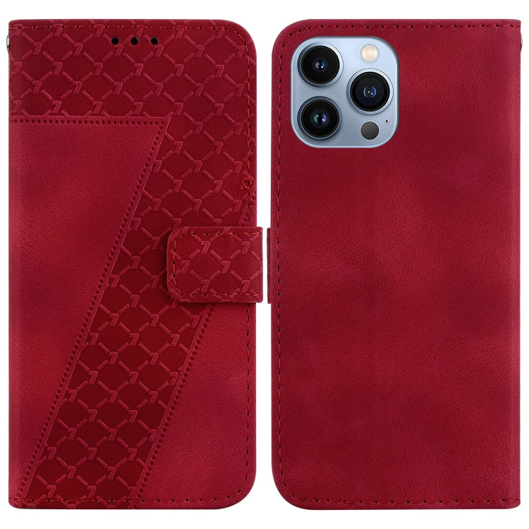 Seven-shaped Embossed Leather Phone Case
