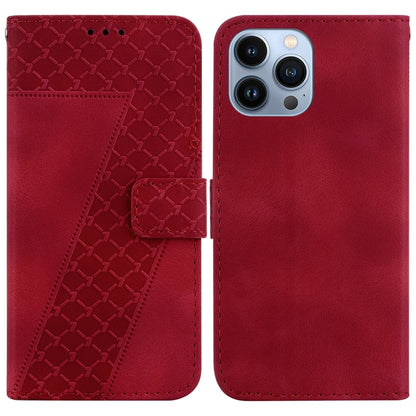 Seven-shaped Embossed Leather Phone Case