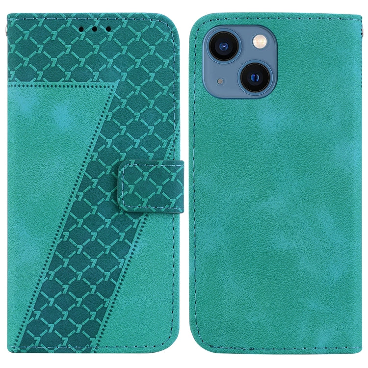 Seven-shaped Embossed Leather Phone Case