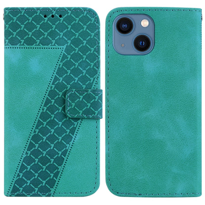 Seven-shaped Embossed Leather Phone Case