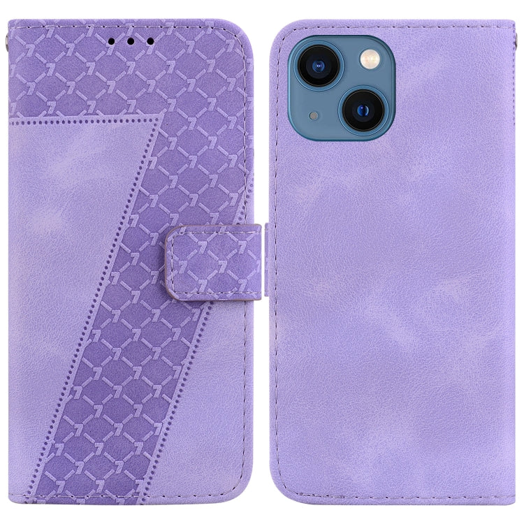 Seven-shaped Embossed Leather Phone Case