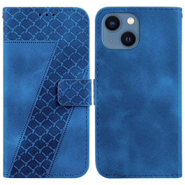 Seven-shaped Embossed Leather Phone Case