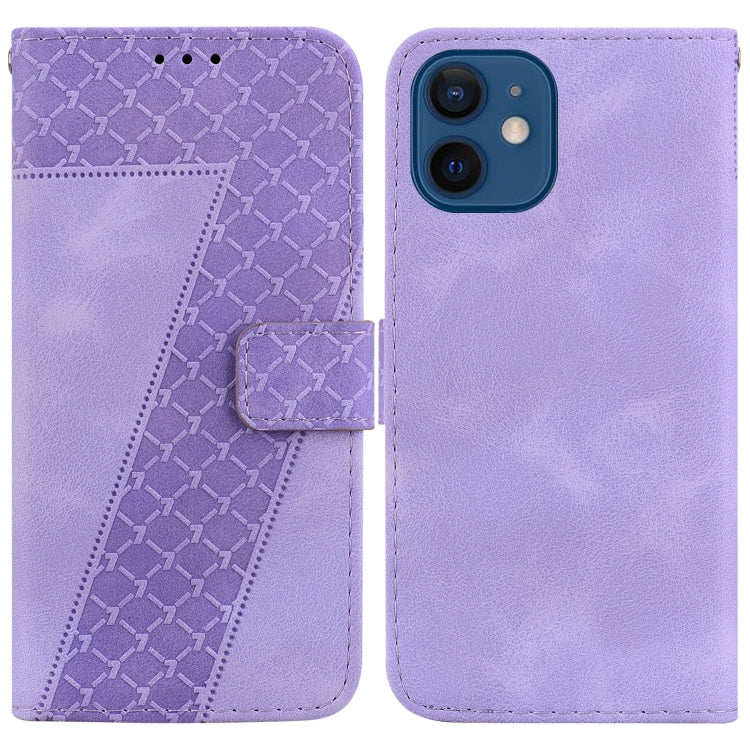 Seven-shaped Embossed Leather Phone Case
