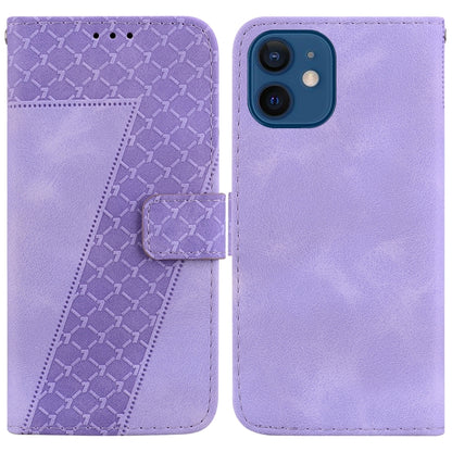 Seven-shaped Embossed Leather Phone Case