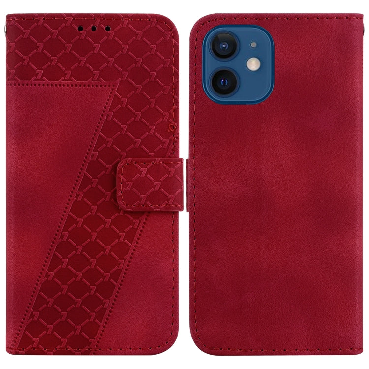 Seven-shaped Embossed Leather Phone Case