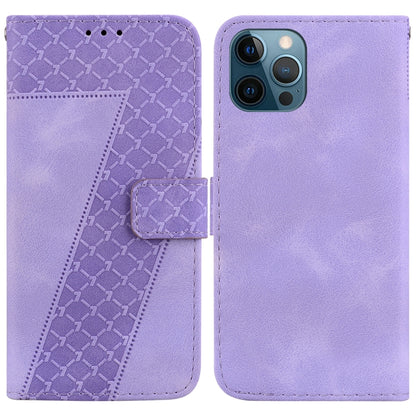 Seven-shaped Embossed Leather Phone Case