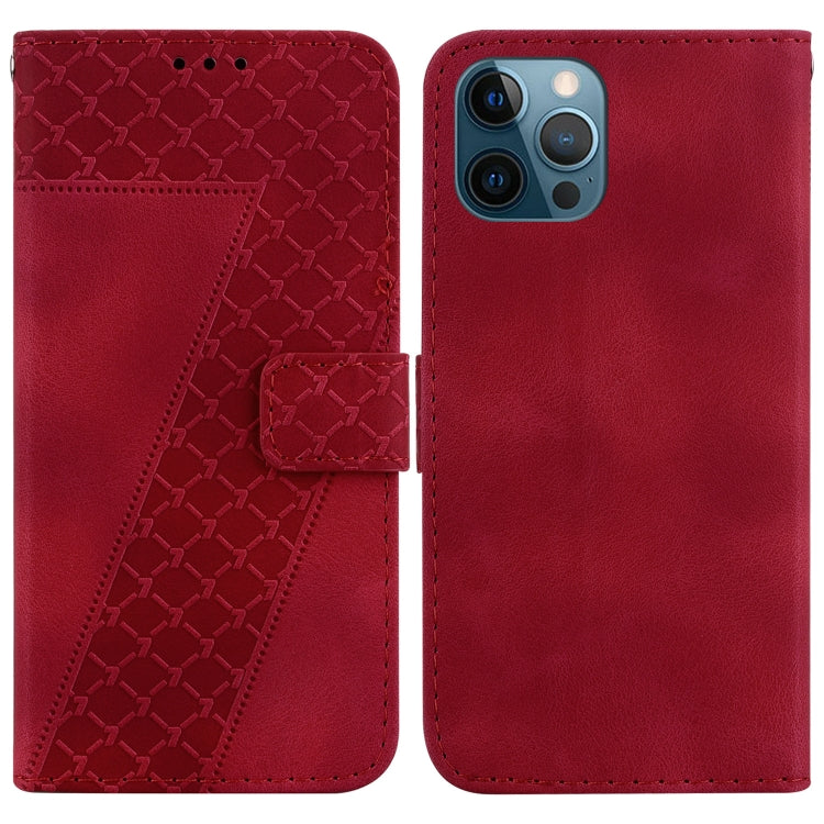 Seven-shaped Embossed Leather Phone Case