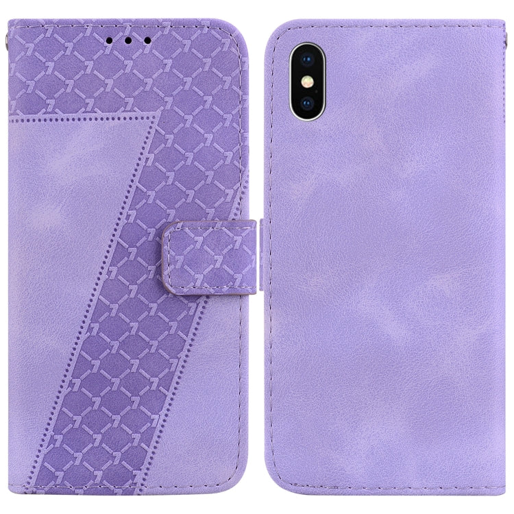 Seven-shaped Embossed Leather Phone Case