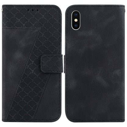 Seven-shaped Embossed Leather Phone Case