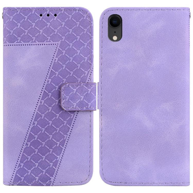 Seven-shaped Embossed Leather Phone Case