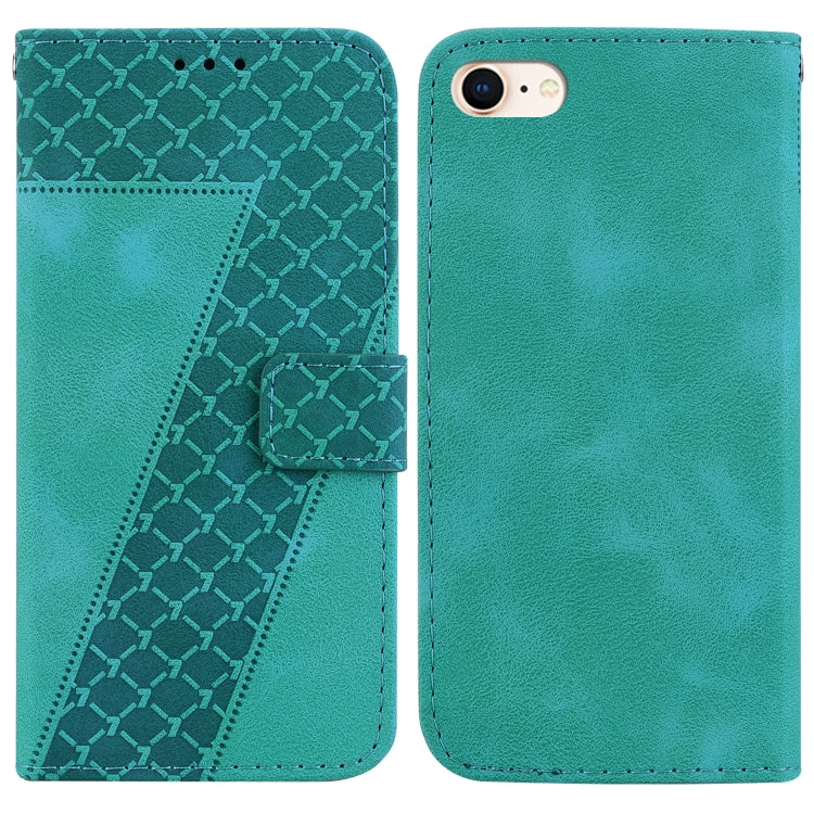 Seven-shaped Embossed Leather Phone Case