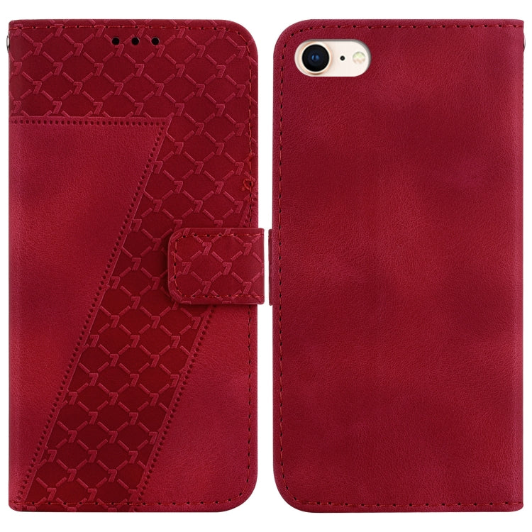 Seven-shaped Embossed Leather Phone Case