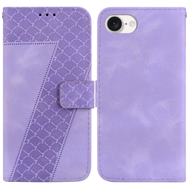 Seven-shaped Embossed Leather Phone Case