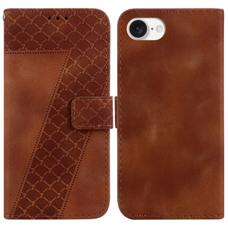 Seven-shaped Embossed Leather Phone Case