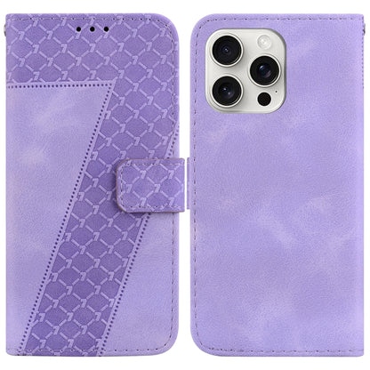 Seven-shaped Embossed Leather Phone Case