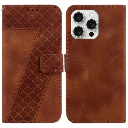 Seven-shaped Embossed Leather Phone Case
