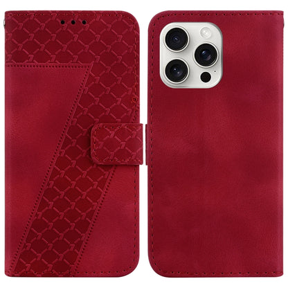 Seven-shaped Embossed Leather Phone Case