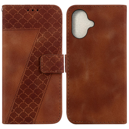 Seven-shaped Embossed Leather Phone Case