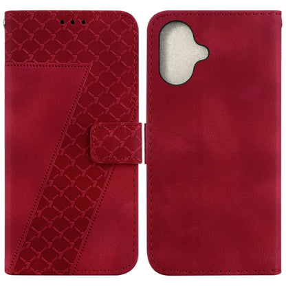 Seven-shaped Embossed Leather Phone Case