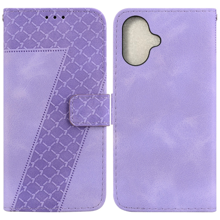 Seven-shaped Embossed Leather Phone Case