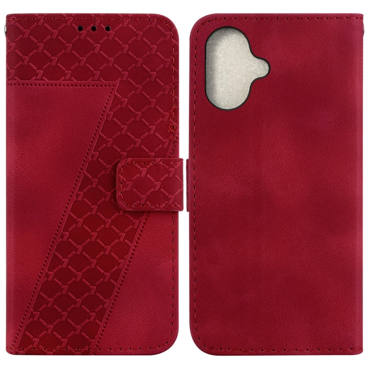Seven-shaped Embossed Leather Phone Case
