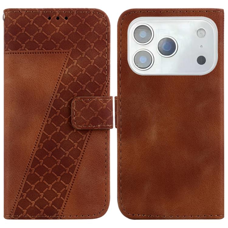 Seven-shaped Embossed Leather Phone Case