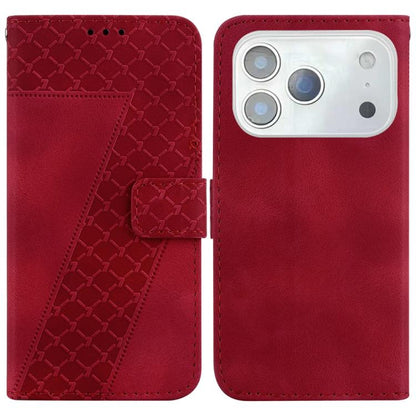 Seven-shaped Embossed Leather Phone Case